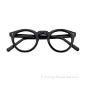 Nouveaux arrivages Retro Round Style Acétate Optical Eyewear Cames Eyeglass